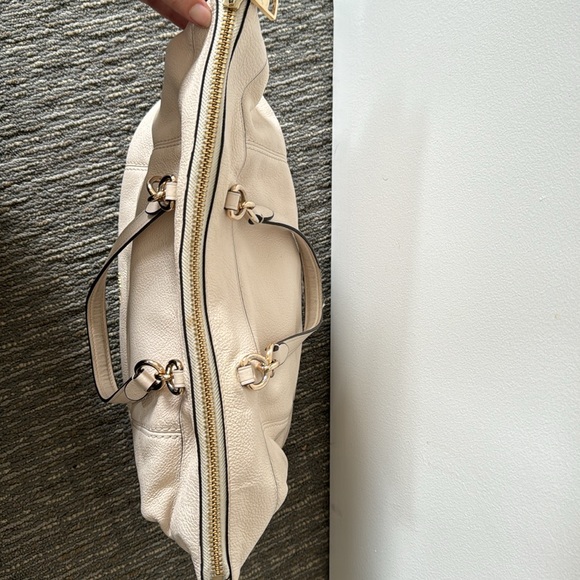 Coach Chalk White Pebbled Leather Lenox Satchel F59325 - Picture 8 of 16